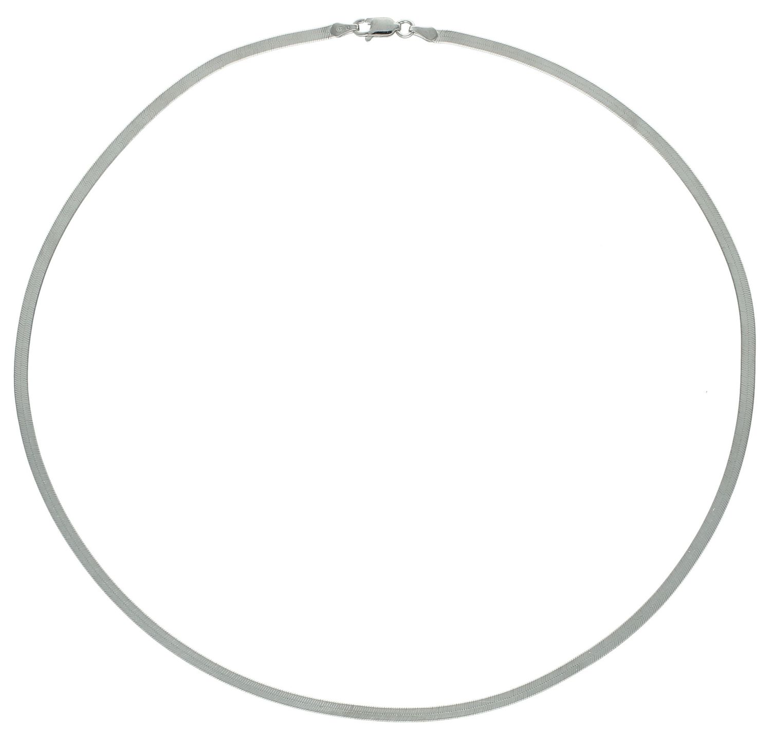 Srebrny naszyjnik taśma 925 płaska żmijka 3 mm DIA-LAN-11898-925 3mm.jpg